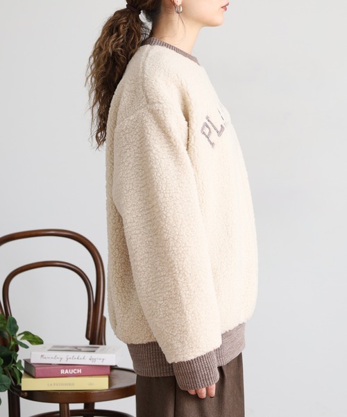 Quelle Chance(ケルシャンス)の「刺繍入りボアハイネックロングスリーブプルオーバー(Tシャツ/カットソー・レディース・グリーン/ライトグレー/キナリ・M/L)」の21枚目の写真