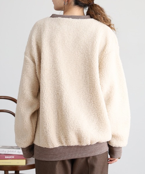 Quelle Chance(ケルシャンス)の「刺繍入りボアハイネックロングスリーブプルオーバー(Tシャツ/カットソー・レディース・グリーン/ライトグレー/キナリ・M/L)」の10枚目の写真