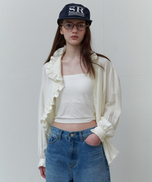 RUFFLE COLLAR BLOUSE - IVORY