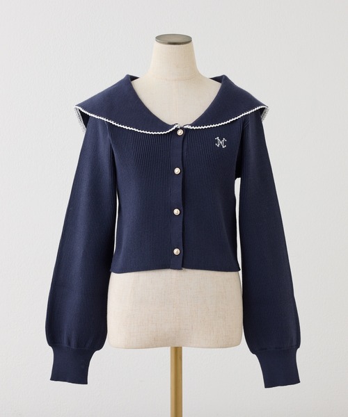 Jane Marple セーラー襟カーディガン ネイビー Jane Marple セーラー襟カーディガン ネイビー