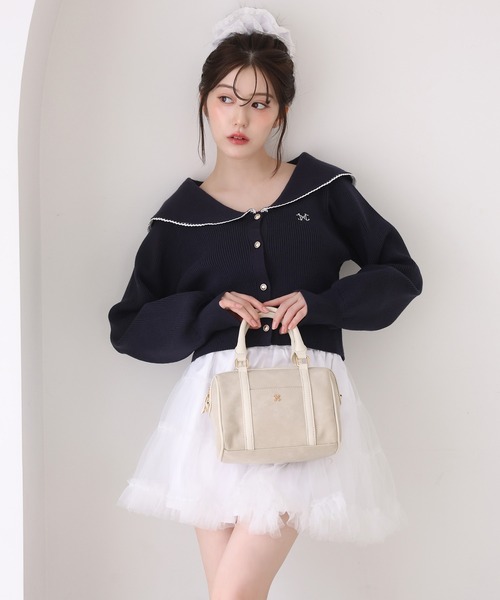 セール】セーラーカラーニットカーディガン（カーディガン/ボレロ