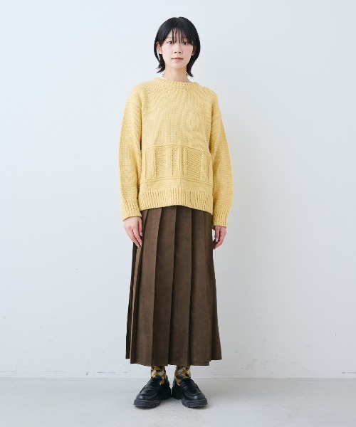 THREE FIFTY STANDARD(スリーフィフティースタンダード)の「THREE FIFTY STANDARD さらっとした肌ざわりのウール混Tシャツ(Tシャツ/カットソー・レディース・オフホワイト/杢グレー/ブラック・L/M)」の9枚目の写真