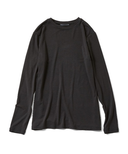 THREE FIFTY STANDARD(スリーフィフティースタンダード)の「THREE FIFTY STANDARD さらっとした肌ざわりのウール混Tシャツ(Tシャツ/カットソー・レディース・オフホワイト/杢グレー/ブラック・L/M)」の11枚目の写真