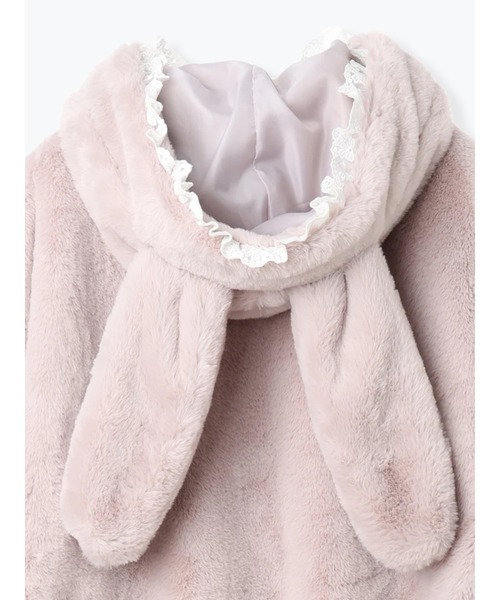 うさ耳ポケットハート袖スピンドルファーブルゾン（ブルゾン）｜NOEMIE