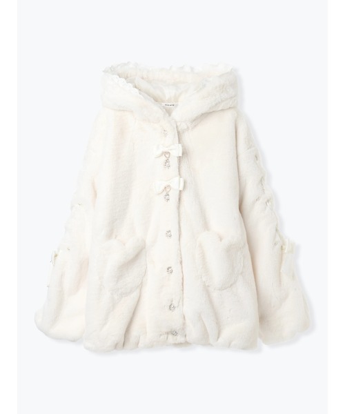 うさ耳ポケットハート袖スピンドルファーブルゾン（ブルゾン）｜NOEMIE