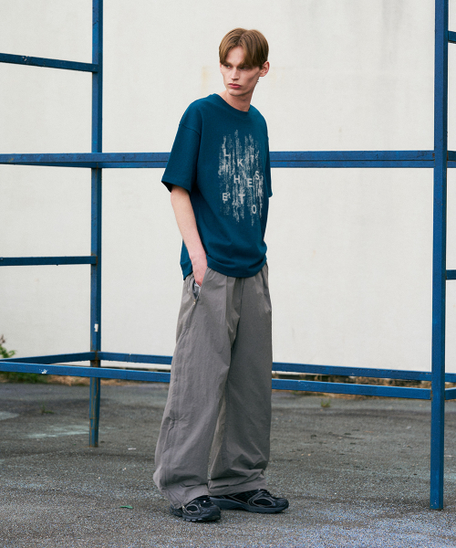 LIKE THE MOST(ライクザモースト)の「プリンティング10番手オーバーサイズTシャツ_ブルーグリーン(Tシャツ/カットソー・レディース・その他・S/M/L)」の3枚目の写真