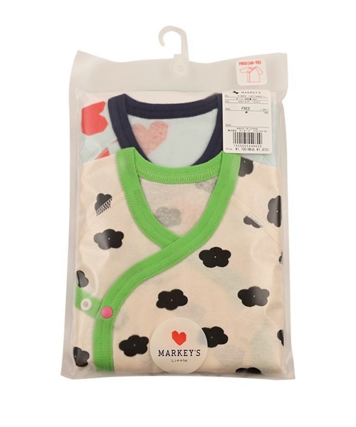 MARKEY'S(マーキーズ)の「2点セット/ベビーコンビ肌着(ロンパース・キッズ・マルチ/ブルー系その他/ホワイト系その他・FREE)」の9枚目の写真