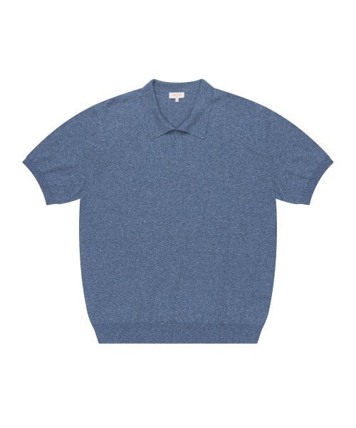 PRODESHIRT(プロデシャツ)の「ヴィンテージソフトリネンオープンカラーニット(サンセットブルー)(ニット/セーター・メンズ・その他・M/L/XL)」の1枚目の写真