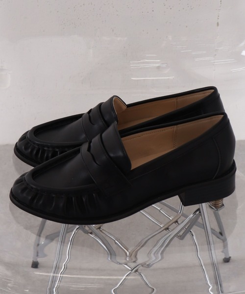 archives（アルシーヴ）の「ギャザーローファー（ローファー・レディース・ブラウン/ブラック・MEDIUM/LARGE）」の5枚目の写真