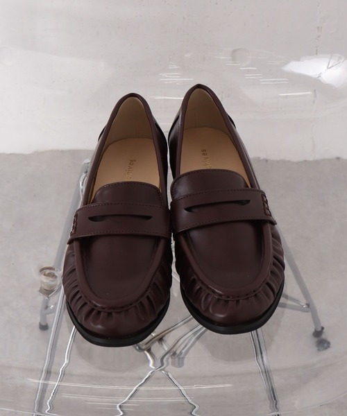 archives（アルシーヴ）の「ギャザーローファー（ローファー・レディース・ブラウン/ブラック・MEDIUM/LARGE）」の7枚目の写真