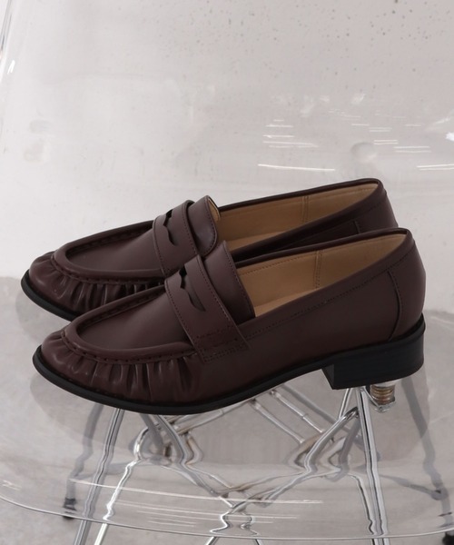 archives（アルシーヴ）の「ギャザーローファー（ローファー・レディース・ブラウン/ブラック・MEDIUM/LARGE）」の8枚目の写真