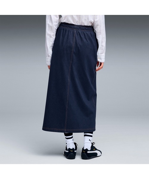 PUMA（プーマ）の「PUMA プーマ ウィメンズ エレベーテッド デニムライク スカート DENIM LIKE SKIR（スカート・レディース・ネイビー/オフホワイト/ブラック・X-LARGE/SMALL/MEDIUM/LARGE）」の4枚目の写真