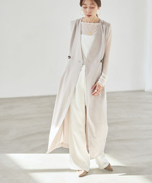 Noble | 麻ストレッチロングジレワンピース(ワンピース)