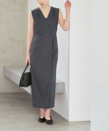 Noble | 麻ストレッチロングジレワンピース(ワンピース)