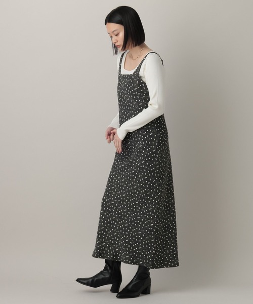 A part by(アパートバイ)の「ハナガラナローキャミワンピース(ワンピース・レディース・ブラック/ライトブルー/ベージュ・FREE)」の9枚目の写真