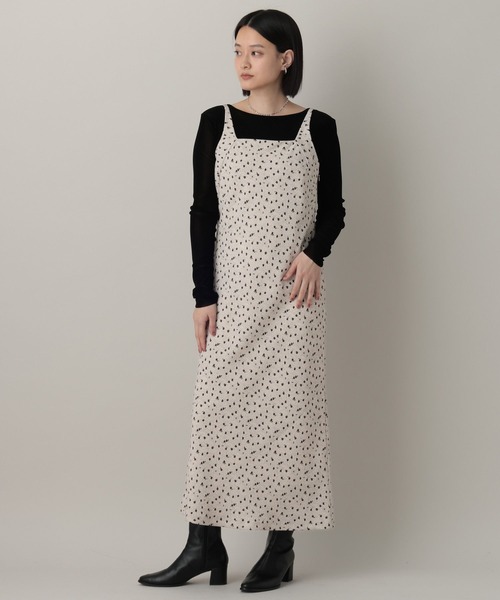 A part by(アパートバイ)の「ハナガラナローキャミワンピース(ワンピース・レディース・ブラック/ライトブルー/ベージュ・FREE)」の7枚目の写真