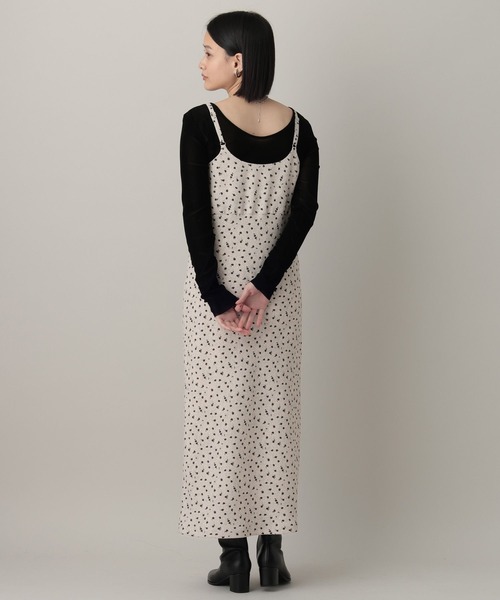 A part by(アパートバイ)の「ハナガラナローキャミワンピース(ワンピース・レディース・ブラック/ライトブルー/ベージュ・FREE)」の6枚目の写真