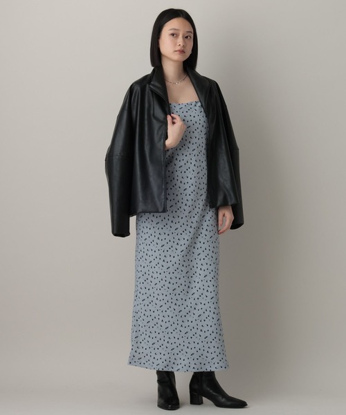 A part by(アパートバイ)の「ハナガラナローキャミワンピース(ワンピース・レディース・ブラック/ライトブルー/ベージュ・FREE)」の4枚目の写真