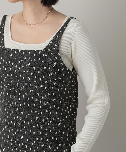 A part by(アパートバイ)の「ハナガラナローキャミワンピース(ワンピース・レディース・ブラック/ライトブルー/ベージュ・FREE)」の15枚目の写真