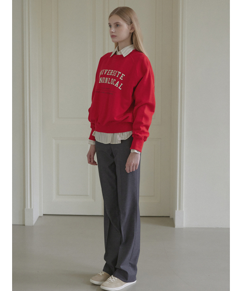 NONLOCAL（ノンローカル）の「Waist Band Straight Pants - Charcoal（スラックス・レディース・その他・M/S）」の2枚目の写真