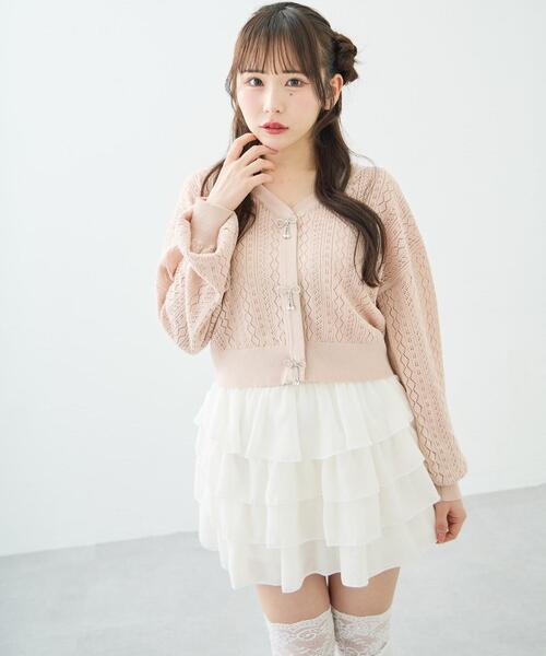 INGNI(イング)の「シアーフリルミニスカパン(スカート・レディース・ブラック/オフホワイト・FREE)」の21枚目の写真