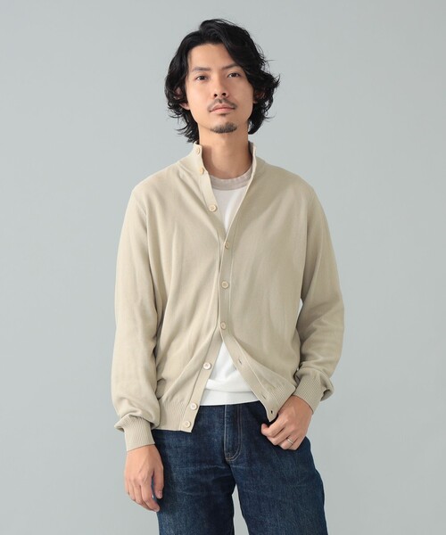 【極美品】フィリッポデローレンティス 秋 コットン カーディガン ニット FILIPPO DE LAURENTIIS / コットン ハイネック カーディガン（ニット