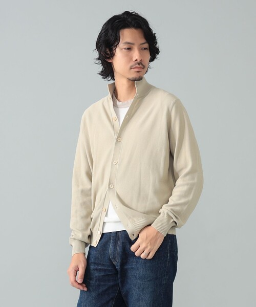 FILIPPO DE LAURENTIIS(フィリッポデローレンティス)の「FILIPPO DE LAURENTIIS / コットン ハイネック カーディガン(ニット/セーター・メンズ・ベージュ/ライトブルー・44/46/48/50)」の4枚目の写真