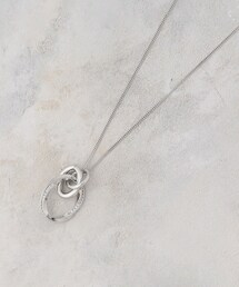 OPAQUE.CLIP | メタルオーバル×2連リング ロングネックレス(ネックレス)