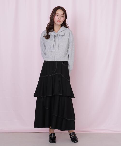 JILL by JILL STUART(ジルバイジルスチュアート)の「ビッグリボンパーカー(パーカー・レディース・ネイビー/ホワイト/グレー・FREE)」の18枚目の写真