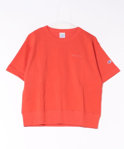 Champion（チャンピオン）の「Champion（チャンピオン）半袖スウェットトレーナー/裏毛 クルーネック ショートスリーブ（スウェット・レディース・ネイビー/ブラック/レッド系/オフホワイト/アッシュグレー・M/L）」の5枚目の写真