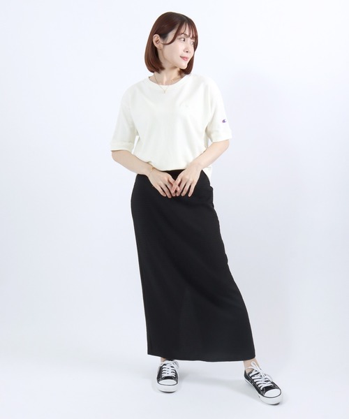 Champion(チャンピオン)の「Champion(チャンピオン)半袖スウェットトレーナー/裏毛 クルーネック ショートスリーブ(スウェット・レディース・ネイビー/ブラック/レッド系/オフホワイト/アッシュグレー・M/L)」の13枚目の写真