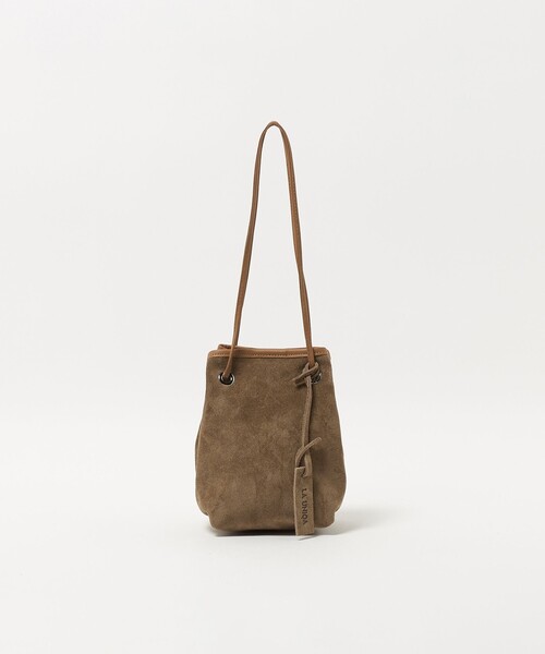 BEAUTY&YOUTH UNITED ARROWS（ビューティーアンドユースユナイテッドアローズ）の「＜LA UNIQA＞スエード 巾着 バッグ（ハンドバッグ・メンズ・ベージュ・FREE）」の3枚目の写真