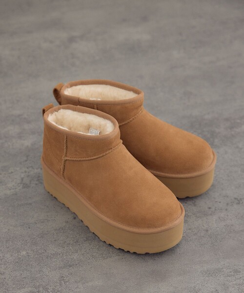 SALON adam et rope'（サロン アダム エ ロペ）の「【UGG(アグ)】クラシック ウルトラ ミニ プラットフォーム（ブーツ・レディース・イエロー系その他3・24.0cm/23.0cm/22cm）」の6枚目の写真