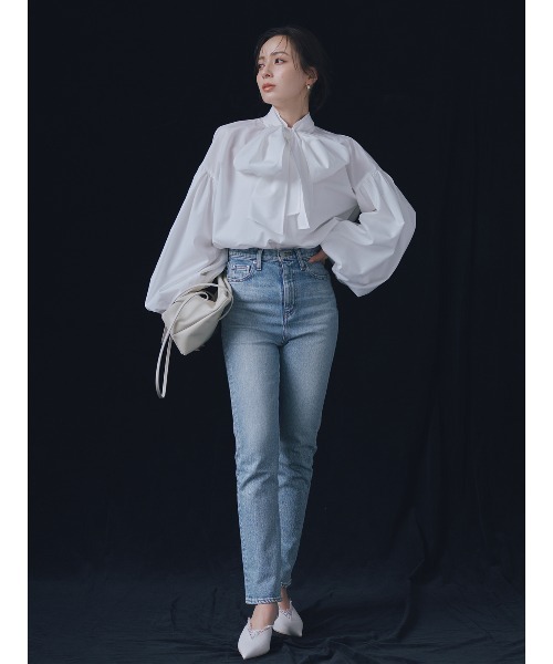 anuans（アニュアンス）の「Anniv.バルーンスリーブボウタイブラウス（シャツ/ブラウス・レディース・ホワイト・F）」の3枚目の写真