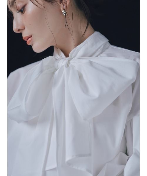 anuans（アニュアンス）の「Anniv.バルーンスリーブボウタイブラウス（シャツ/ブラウス・レディース・ホワイト・F）」の6枚目の写真