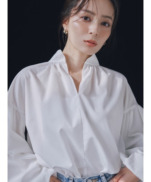 anuans（アニュアンス）の「Anniv.バルーンスリーブボウタイブラウス（シャツ/ブラウス・レディース・ホワイト・F）」の4枚目の写真