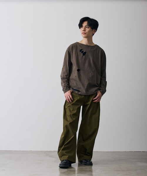 improves(インプローブス)の「グランジ 無地 長袖Tシャツ(Tシャツ/カットソー・メンズ・ブラック系/ホワイト/ブラウン系/ブラック・X-LARGE/LARGE/MEDIUM/SMALL)」の17枚目の写真
