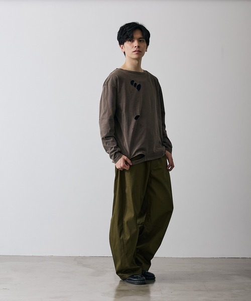 improves(インプローブス)の「グランジ 無地 長袖Tシャツ(Tシャツ/カットソー・メンズ・ブラック系/ホワイト/ブラウン系/ブラック・X-LARGE/LARGE/MEDIUM/SMALL)」の19枚目の写真