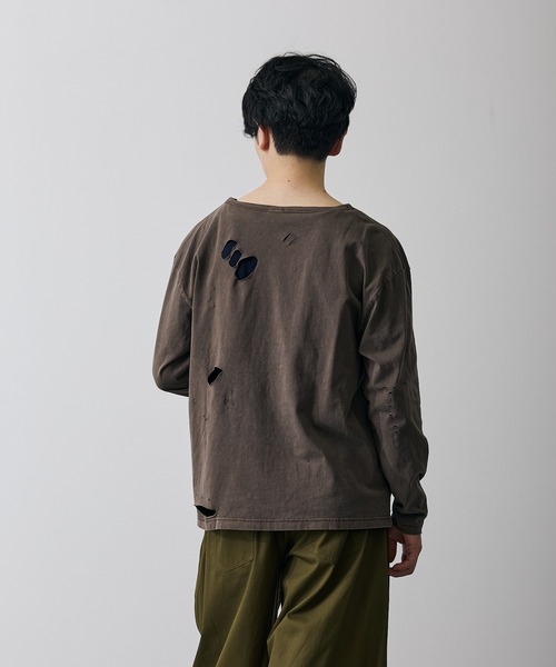 improves(インプローブス)の「グランジ 無地 長袖Tシャツ(Tシャツ/カットソー・メンズ・ブラック系/ホワイト/ブラウン系/ブラック・X-LARGE/LARGE/MEDIUM/SMALL)」の9枚目の写真