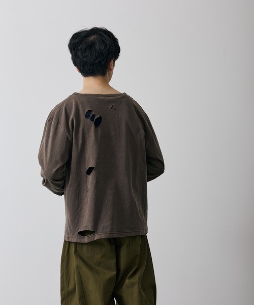 improves(インプローブス)の「グランジ 無地 長袖Tシャツ(Tシャツ/カットソー・メンズ・ブラック系/ホワイト/ブラウン系/ブラック・X-LARGE/LARGE/MEDIUM/SMALL)」の10枚目の写真