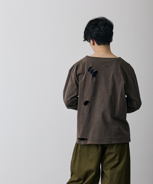 improves(インプローブス)の「グランジ 無地 長袖Tシャツ(Tシャツ/カットソー・メンズ・ブラック系/ホワイト/ブラウン系/ブラック・X-LARGE/LARGE/MEDIUM/SMALL)」の11枚目の写真
