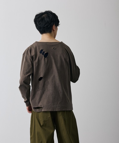 improves(インプローブス)の「グランジ 無地 長袖Tシャツ(Tシャツ/カットソー・メンズ・ブラック系/ホワイト/ブラウン系/ブラック・X-LARGE/LARGE/MEDIUM/SMALL)」の12枚目の写真
