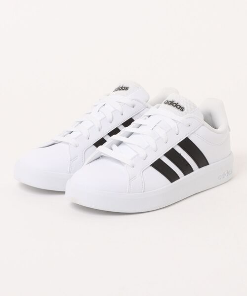 adidas（アディダス）の「《adidas》GRANDCOURTBASE3.0U（スニーカー・メンズ・ホワイト系その他/ブラック×ホワイト/ホワイト×ホワイト/ホワイト×ブラック/ホワイト系その他2/ネイビー・22.5cm/23.0cm/23.5cm/24.0cm/24.5cm/25.0cm/25.5cm/26.0cm/26.5cm/27.0cm/27.5cm/28.0cm）」の2枚目の写真