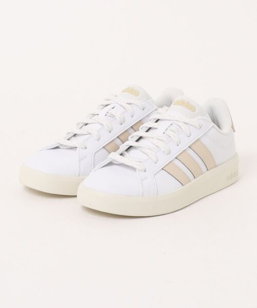 adidas（アディダス）の「《adidas》GRANDCOURTBASE3.0U（スニーカー・メンズ・ホワイト系その他/ブラック×ホワイト/ホワイト×ホワイト/ホワイト×ブラック/ホワイト系その他2/ネイビー・22.5cm/23.0cm/23.5cm/24.0cm/24.5cm/25.0cm/25.5cm/26.0cm/26.5cm/27.0cm/27.5cm/28.0cm）」の3枚目の写真