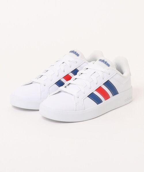 adidas（アディダス）の「《adidas》GRANDCOURTBASE3.0U（スニーカー・メンズ・ホワイト系その他/ブラック×ホワイト/ホワイト×ホワイト/ホワイト×ブラック/ホワイト系その他2/ネイビー・22.5cm/23.0cm/23.5cm/24.0cm/24.5cm/25.0cm/25.5cm/26.0cm/26.5cm/27.0cm/27.5cm/28.0cm）」の4枚目の写真