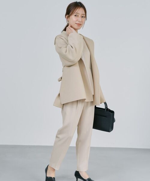 COHINA(コヒナ)の「トリアセジョーゼットテーパードパンツ-short & regular 【低身長・小柄女性】(スラックス・レディース・ベージュ/ネイビー/ブラック・M-Regular/S-Regular/XS-Regular/M-Short/S-Short/XS-Short)」の11枚目の写真