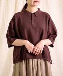 [Brocante / ブロカント] コットンニット トリコポロシャツ