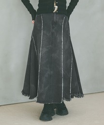 PAGEBOY | フリンジラインデニムスカート(デニムスカート)