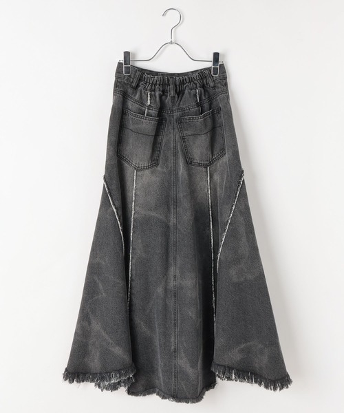 PAGEBOY(ページボーイ)の「フリンジラインデニムスカート(デニムスカート・レディース・ブラック/ブルー・FREE)」の9枚目の写真