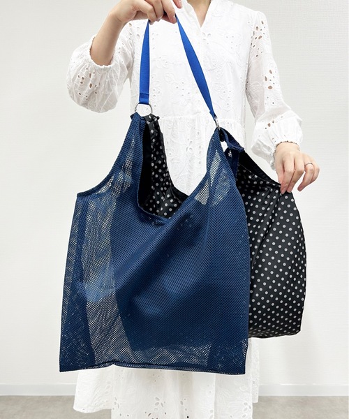 SPRUCE(スプルース)の「EM:ムウェルマルチメッシュショルダー(トートバッグ・レディース・ブルー/ブラック/イエロー/オレンジ・FREE)」の2枚目の写真